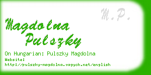 magdolna pulszky business card